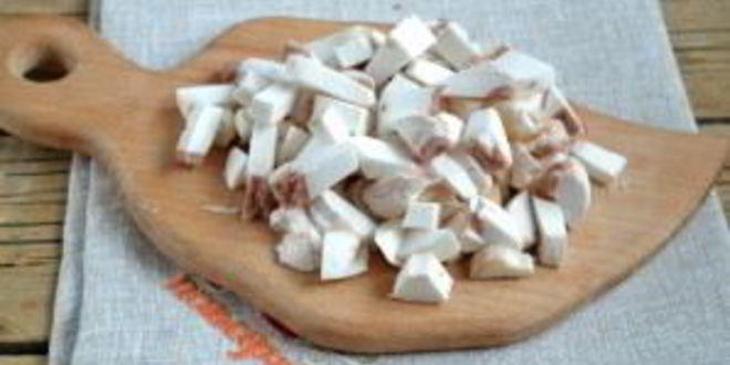 Рецепт салата с ветчиной и грибами