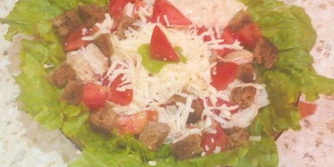 Рецепт летнего слима-цезаря с оригинальной заправкой