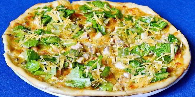 Рецепт Пиццы Цезарь в духовке на дрожжевом тесте