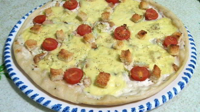 Рецепт пиццы цезарь