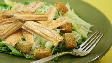 Рецепт Постного Цезаря со спаржей