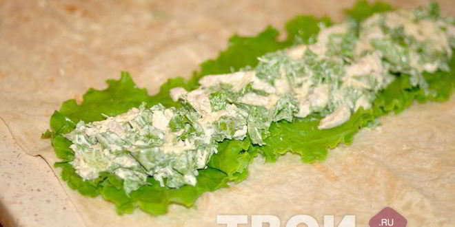 Рецепт роллов из лаваша цезарь