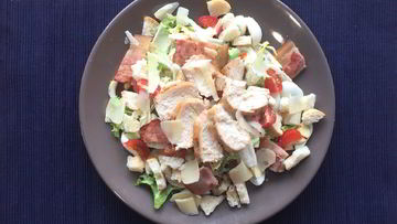 Рецепт Салата Цезарь с беконом