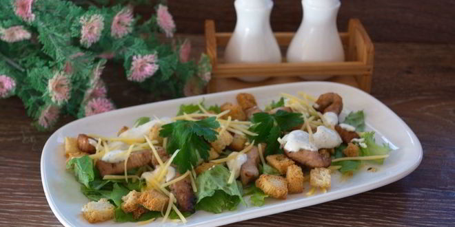 Рецепт Салата Цезарь с курицей классический