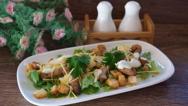 Рецепт салата цезарь с курицей классический