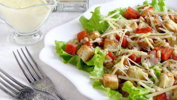 Рецепт Салата Цезарь с семгой по-сибирски