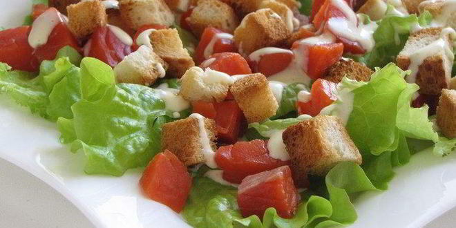 Рецепт салата цезарь с семгой по-сибирски