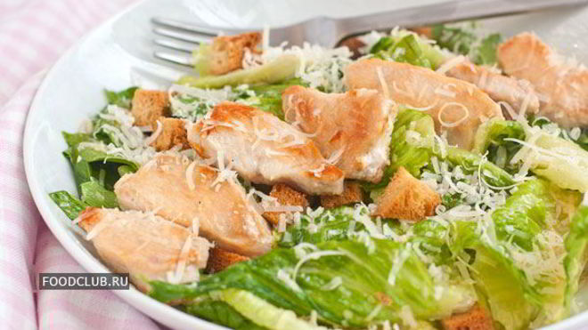Рецепт Цезаря с курицей