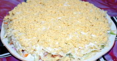 Рецепт Слоеного крабового салата