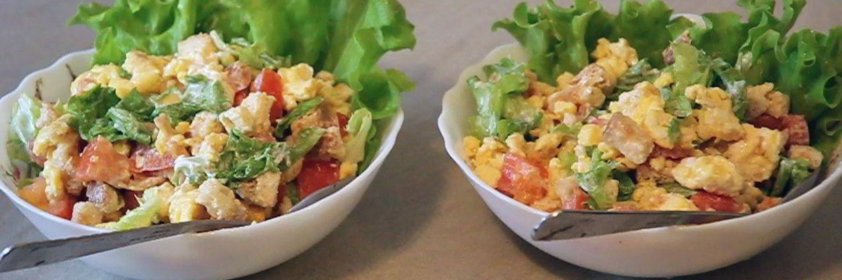 Рецепт Теплого салата Presto с омлетом