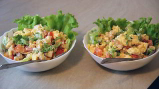 Рецепт Теплого салата Presto с омлетом