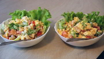 Рецепт Теплого салата Presto с омлетом