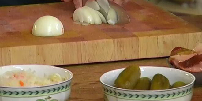 Рецепт литовского винегрета с грибами