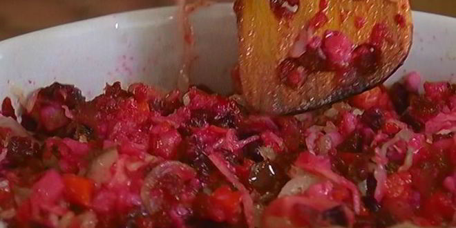 Рецепт литовского винегрета с грибами