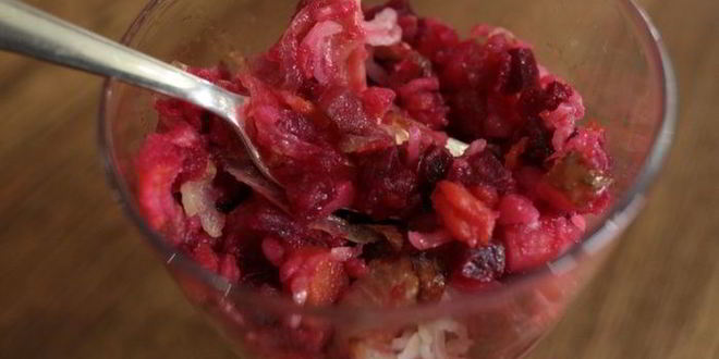 Рецепт литовского винегрета с грибами