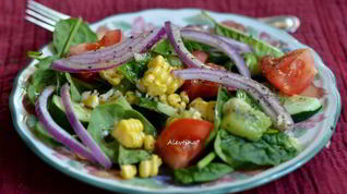 Рецепт Салата свежего с винегретной лаймовой заправкой
