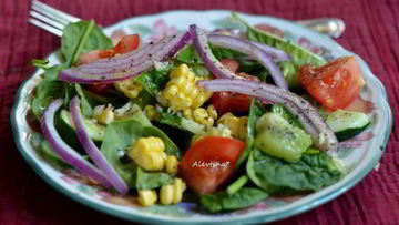 Рецепт Салата свежего с винегретной лаймовой заправкой