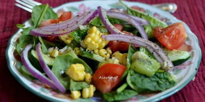 Рецепт Салата свежего с винегретной лаймовой заправкой