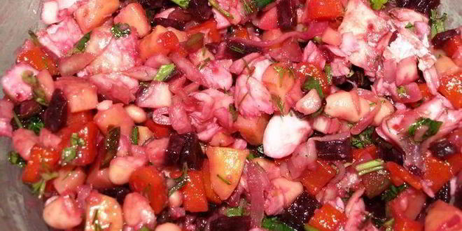 Рецепт старорусского винегрета с судаком