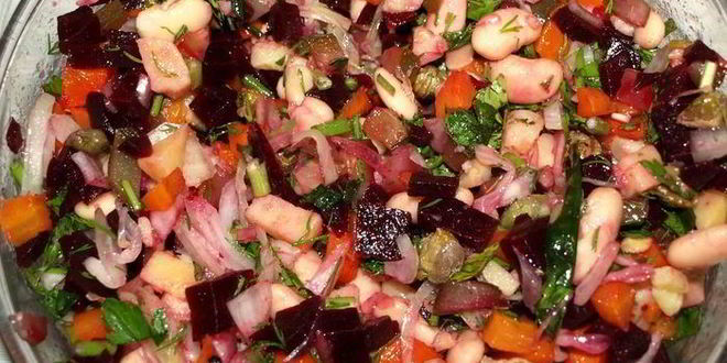 Рецепт старорусского винегрета с судаком