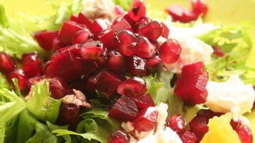 Рецепт Винегрета с апельсином и козьим сыром