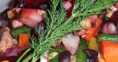 Рецепт Винегрета с фасолью и кукурузой