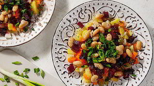 Рецепт Винегрета с фасолью и яблоками