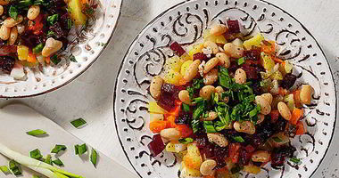 Рецепт Винегрета с фасолью и яблоками