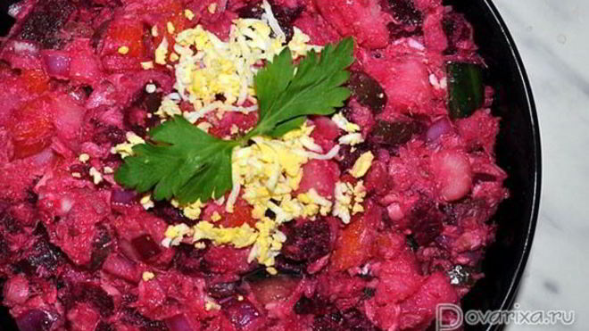 Рецепт винегрета с горбушей