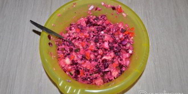 Рецепт винегрета с горбушей