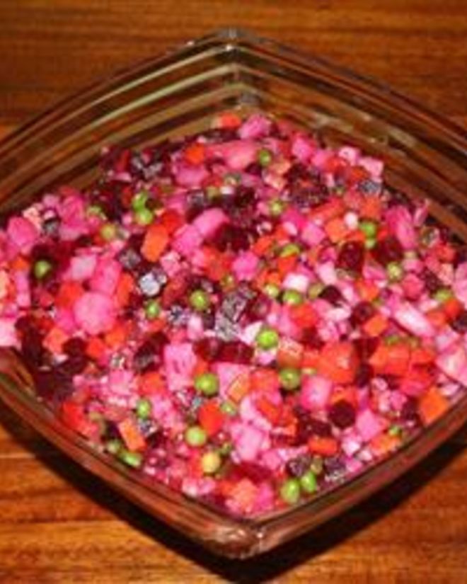 Рецепт винегрета с горошком