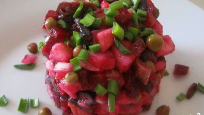 Рецепт винегрета с грибами