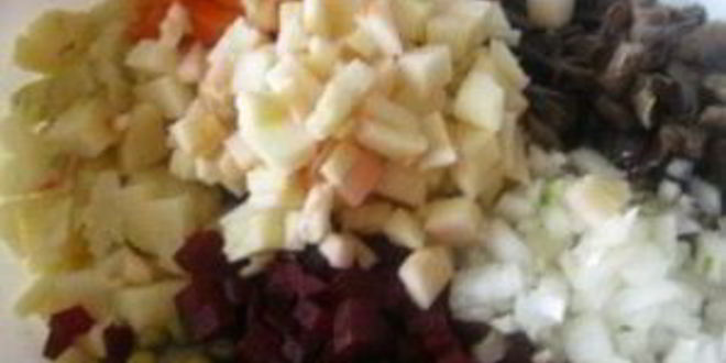 Рецепт винегрета с грибами