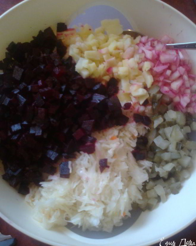 Рецепт винегрета со шпротами