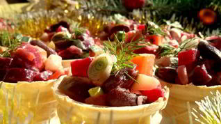 Рецепт Винегрета в тарталетках