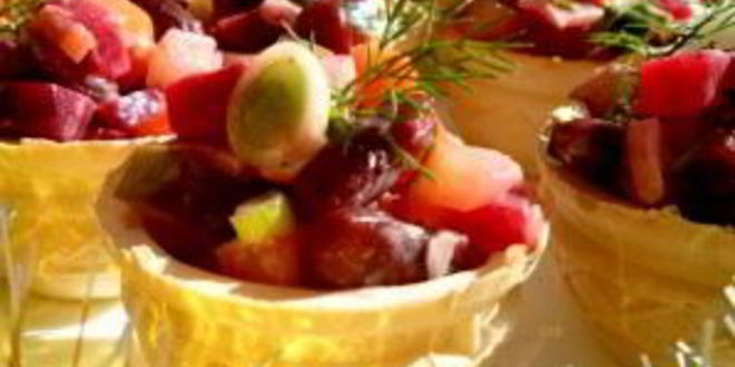 Рецепт винегрета в тарталетках