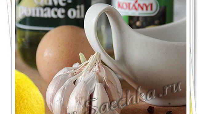 Рецепт чесночного соуса айоли