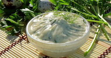 Рецепт Майонеза на перепелиных яйцах с зеленью