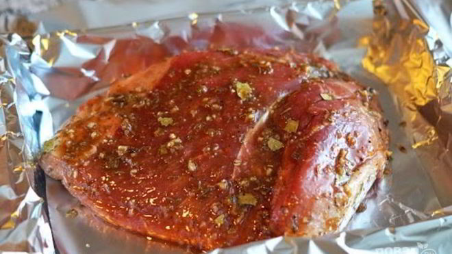 Рецепт маринада для свинины в фольге