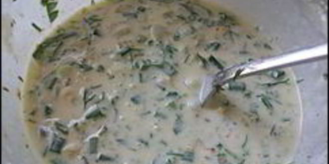 Рецепт сливочного соуса из сметаны, лука, чеснока и зелени