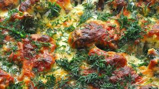 Рецепт Куриных полпеттов под сальсой и бешамель