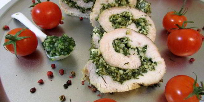 Рецепт Филе индейки с соусом песто