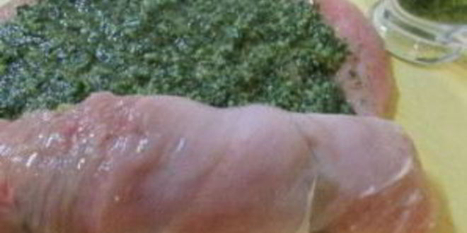 Рецепт индейки с соусом песто