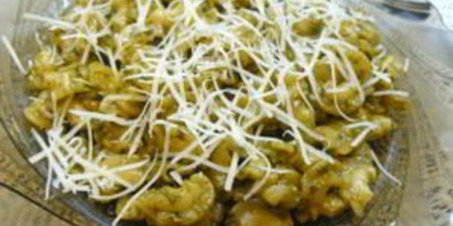 Рецепт макарон с соусом песто