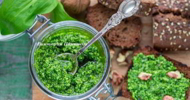 Рецепт Песто из черемши с грецким орехом