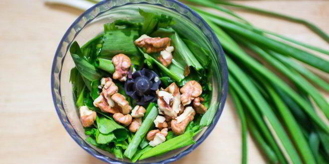 Рецепт песто из черемши с грецким орехом