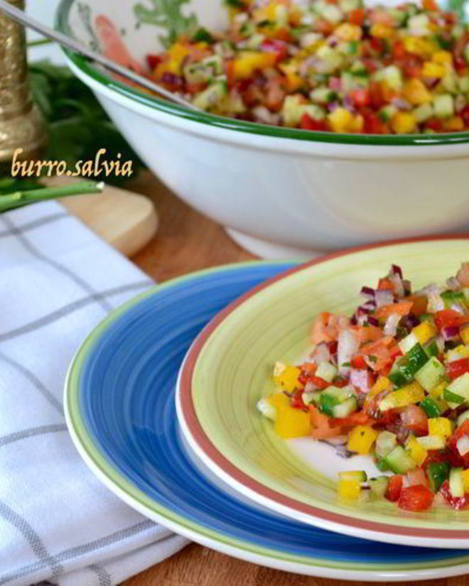 Рецепт израильского салата сальса