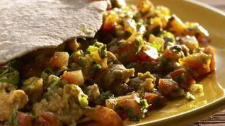 Рецепт Лепешки с яйцом и соусом сальса