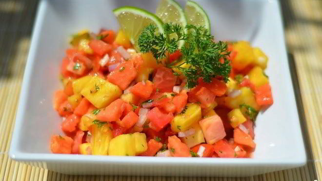 Рецепт сальсы из ананаса и папайи