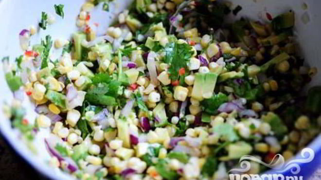 Рецепт сальсы из свежей кукурузы и авокадо